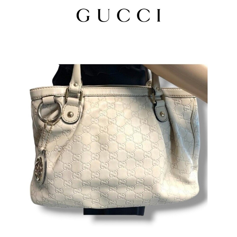 GUCCI GUCCISSIMA Leather GG Medium Sukey Hobo Satchel COA